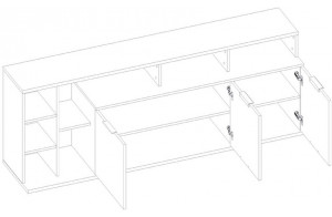 Тумба под телевизор Компакт 3D7N L левая