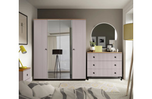 Четырехстворчатый шкаф для одежды Мадрид (Кашемир эмаль)