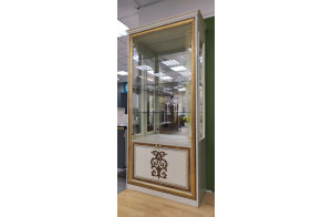 Шкаф-витрина двухдверный Анита (бежевый глянец)