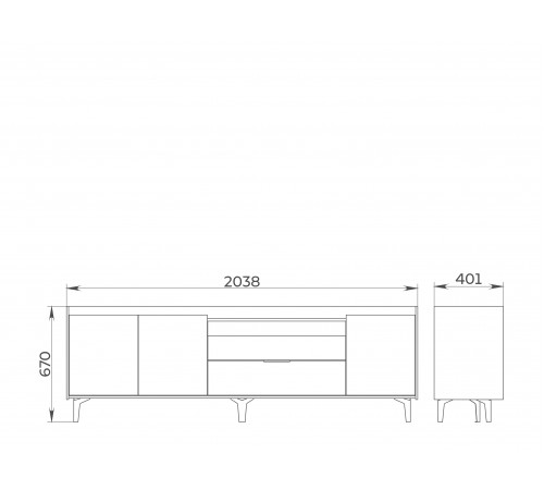 Гостиная Модена Белая/Дуб Элисон