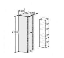 Одностворчатый шкаф с полками для спальни Элана