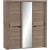 Шкаф для одежды Соренто Дуб стирлинг с раздвижными дверями