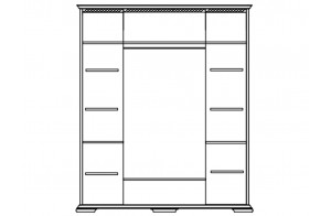 Шкаф для одежды Лика ММ-137-01/04 (белая эмаль)