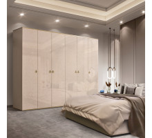 Шестистворчатый шкаф для одежды  Rimini РМШ2/6 (латте)