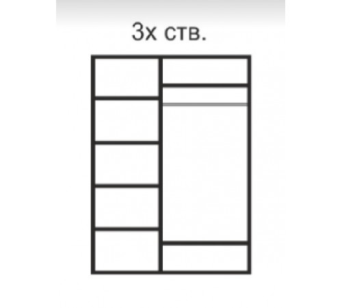 Трехстворчатый шкаф для одежды  Rimini РМШ2/3(латте)