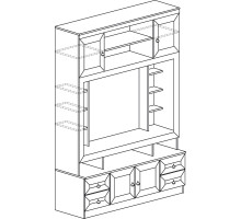 Стенка в гостиную Инна 603 светлая