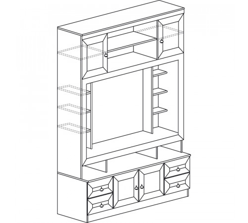 Стенка в гостиную Инна 603 светлая