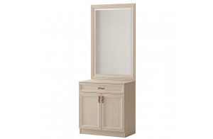Тумба с зеркалом для прихожей Лира 59 светлая